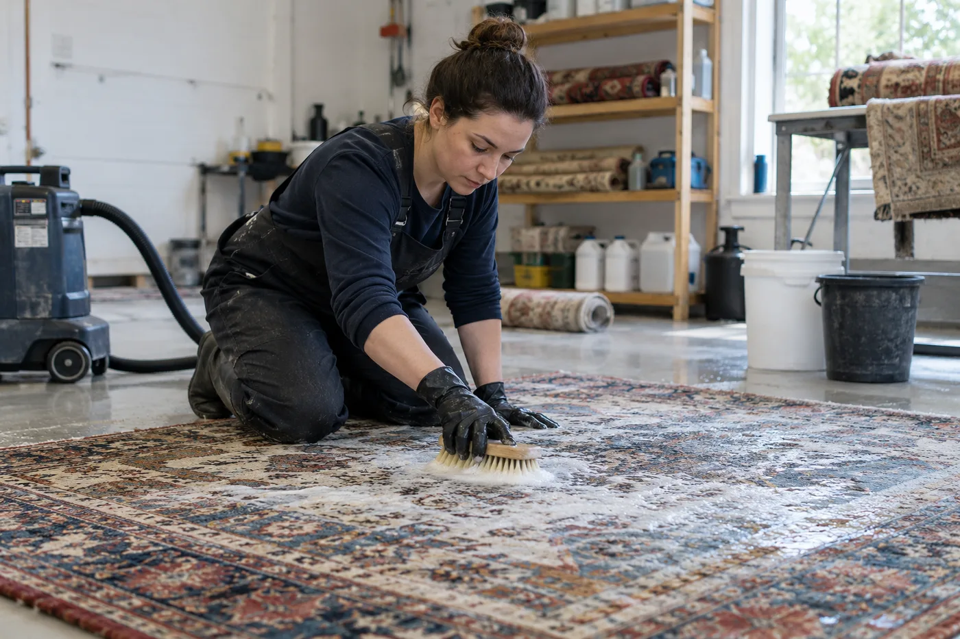 Illustrative image: Treating a patterned area rug