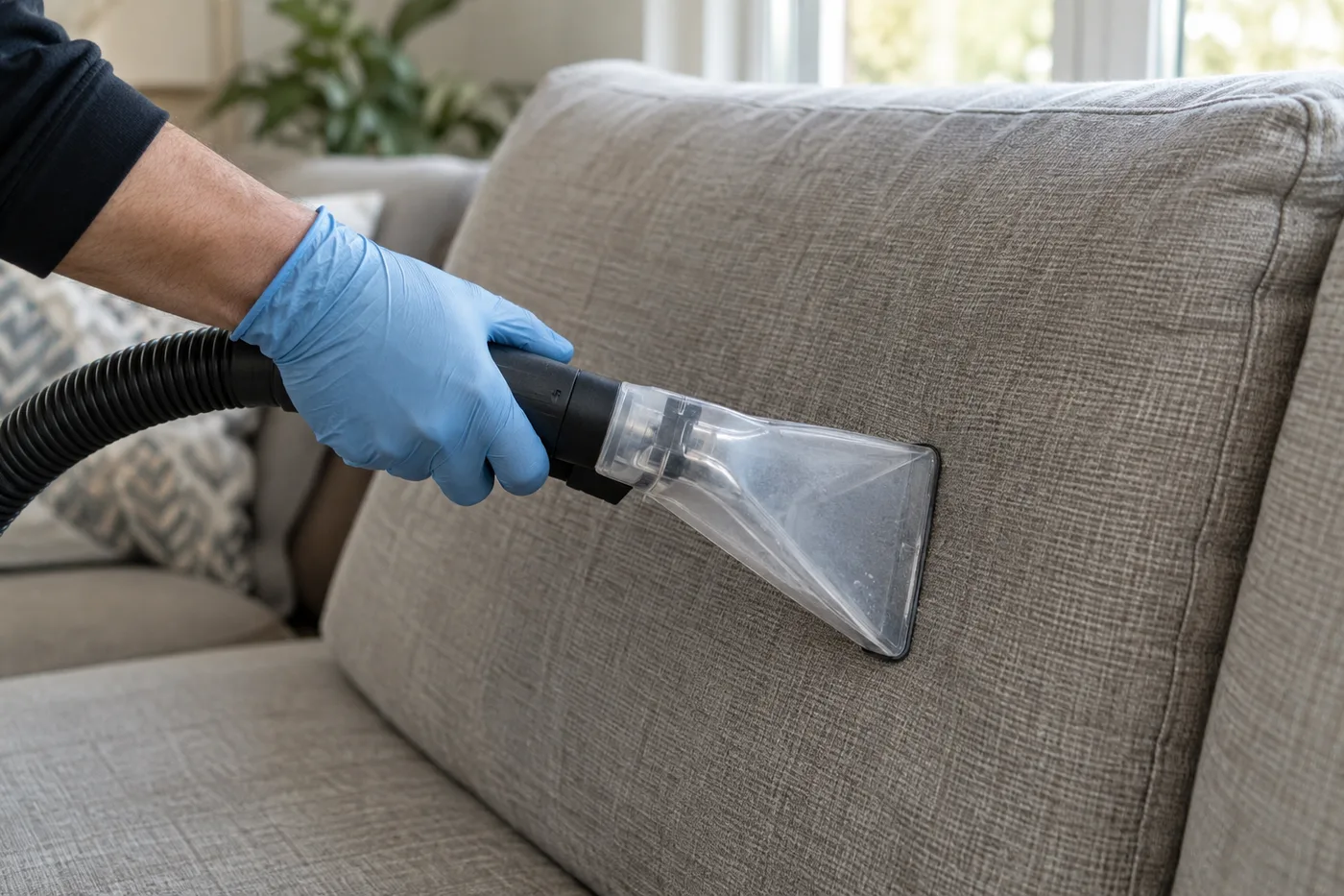 Illustrative image: Upholstery nozzle on a sofa backrest